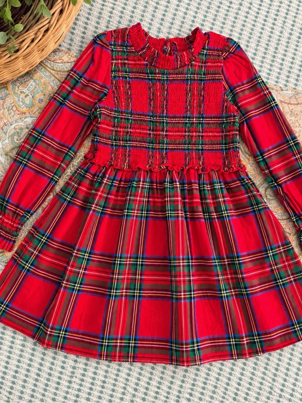 Wonder Nation Girls 3T Red Plaid Smocked Christmas Holiday Dress
Adorable Wonde